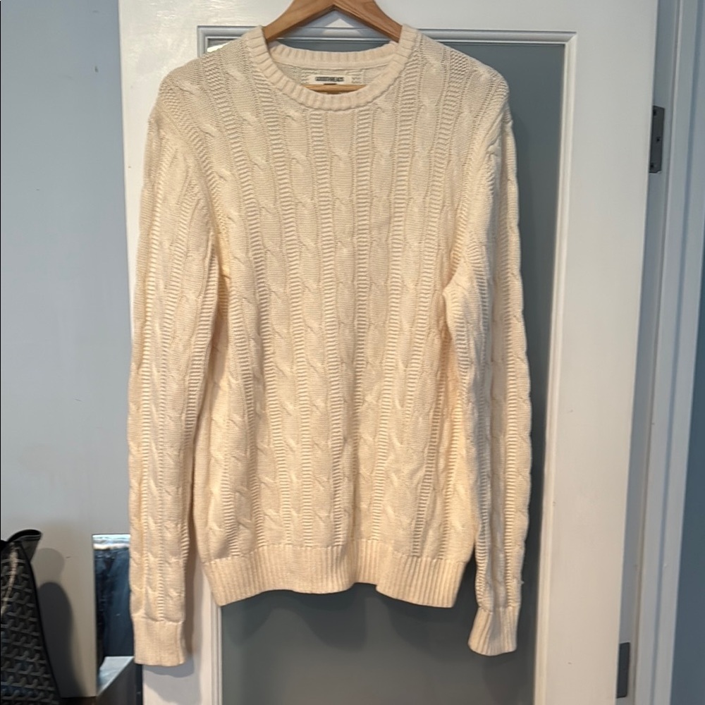 Goodthreads Cream Cable Knit Sweater - image 1